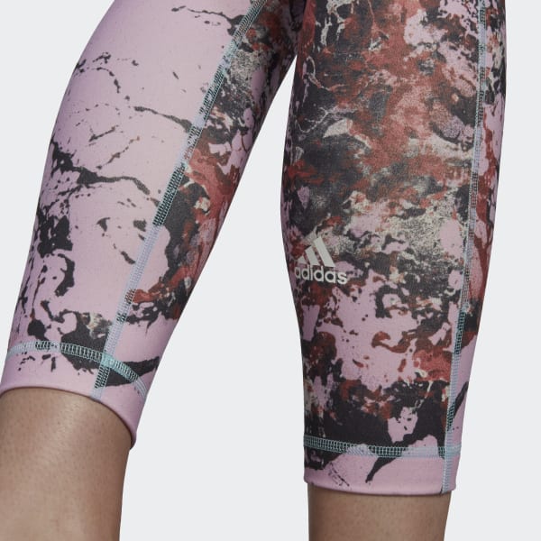 Paars Yoga Essentials Print 7/8 Legging UB121
