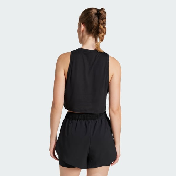 Đen Áo Tank Top Tập Luyện Dáng Boxy Train Essentials