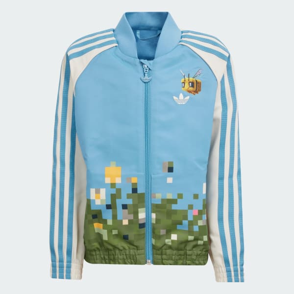 Blauw adidas Originals x Minecraft Trainingspak Set