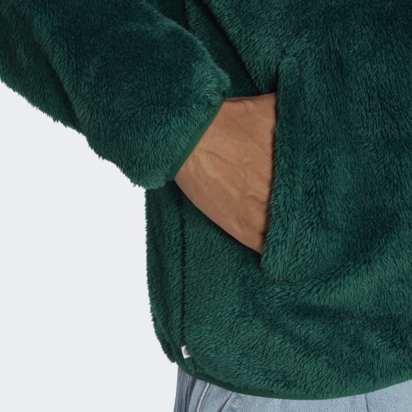 Zielony Essentials+ Fluffy Fleece Track Jacket