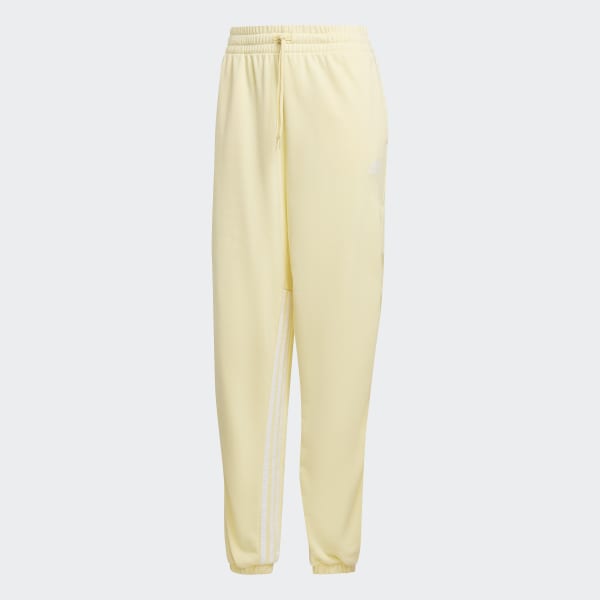 Sarı Hyperglam 3-Stripes Oversized Cuffed with Side Zippers Jogger Eşofman Altı QC185