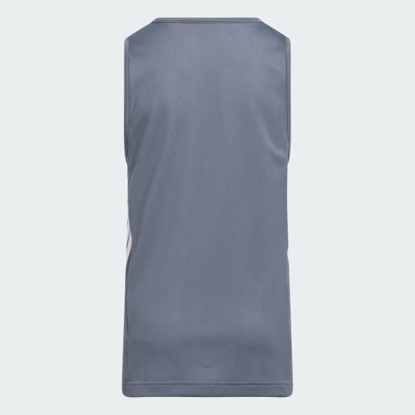 สีเทา เสื้อบาสเกตบอลใส่ได้สองด้าน 3G Speed AEROREADY สำหรับเด็ก