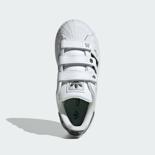 White Superstar II x Minecraft Shoes Kids