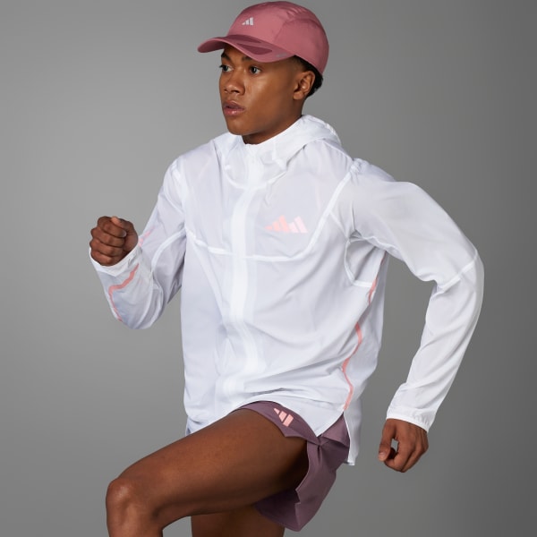 White Adizero Running Lightweight Jacket