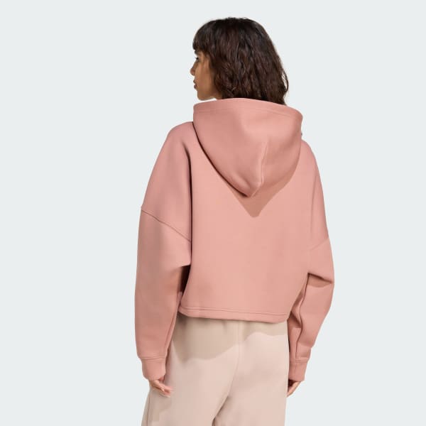Rosa Sudadera con capucha Off Placed 3 Stripes