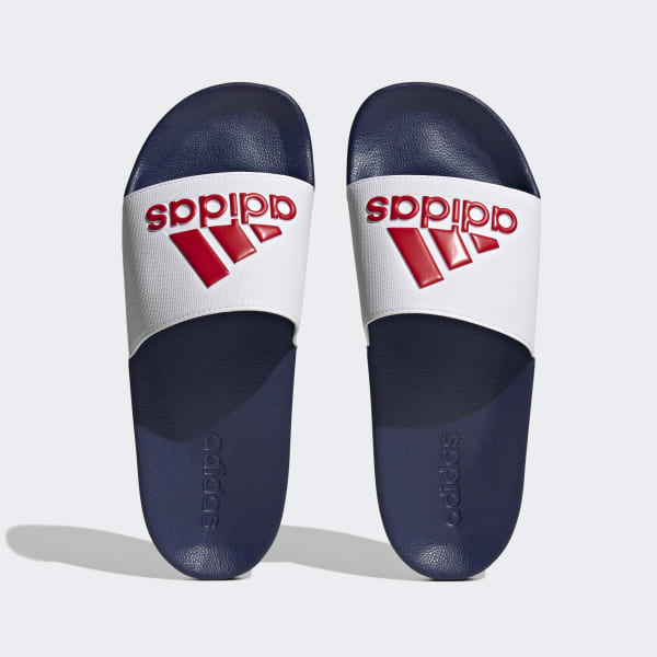 Bialy adilette Shower Slides