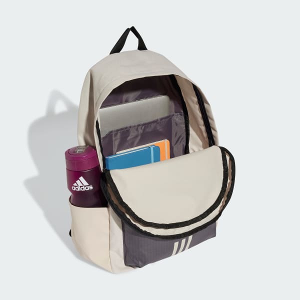 Beige Classic Badge of Sport 3-Stripes Backpack