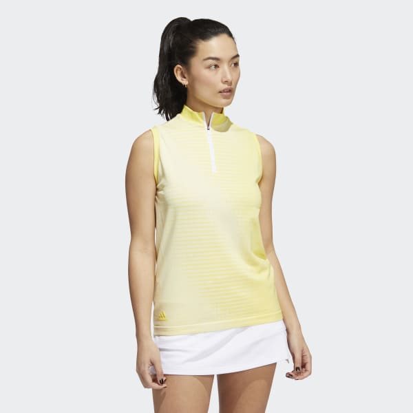 Amarelo Polo Sem Mangas Primeknit