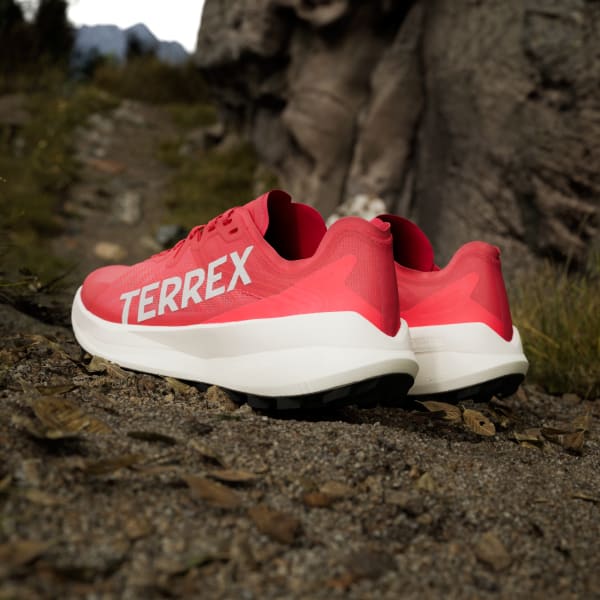 adidas Terrex Agravic Speed Trail Running Sneakers - Red | Free