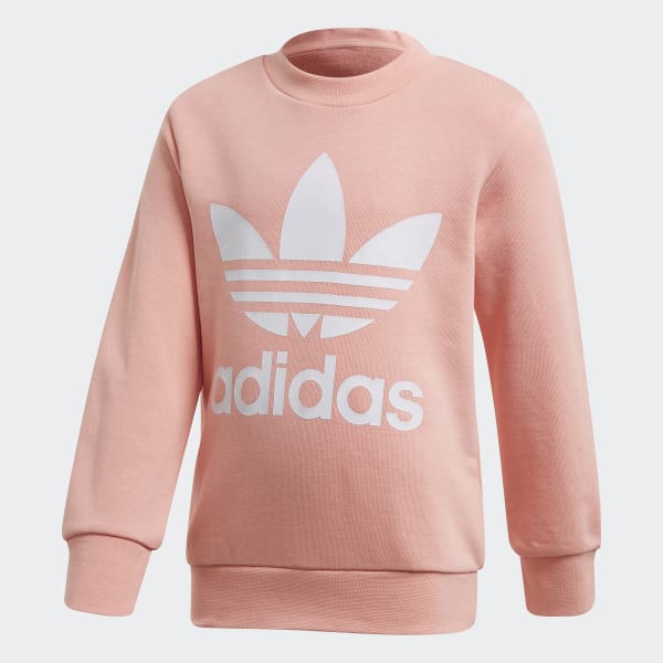 Blusão adidas crew originals rosa Clearance