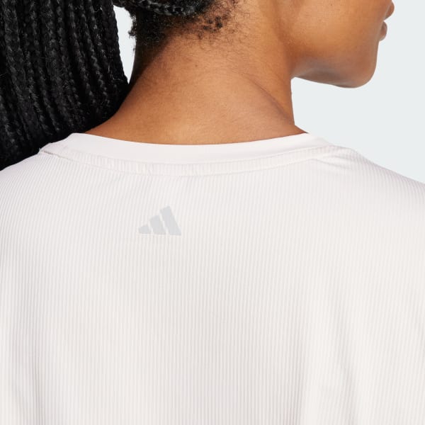 Pink and white shop adidas t shirt