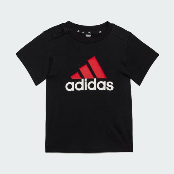 Negro Conjunto de Playera y Shorts Essentials Algodón Orgánico