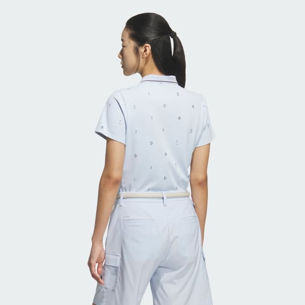 ブルー クライマクール モノグラム 半袖シャツ