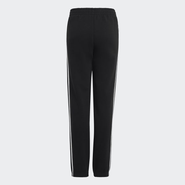Black Essentials 3-Stripes Fleece Pants