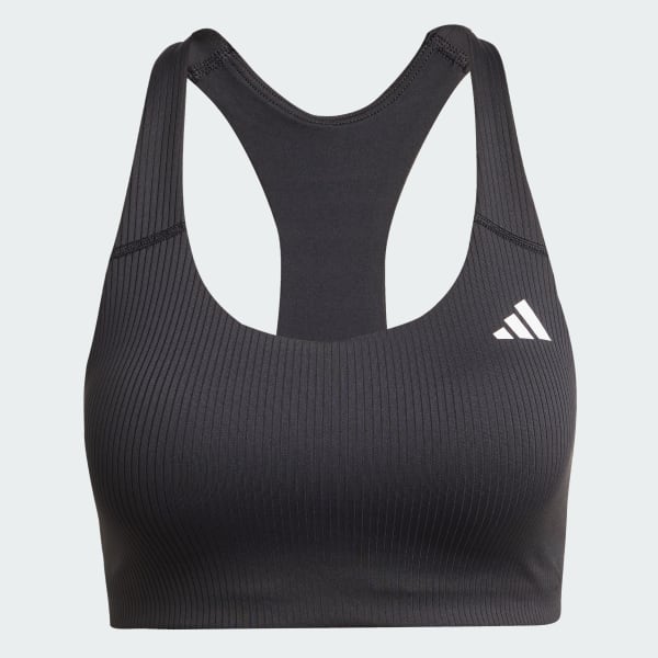 adidas Powerimpact Rib Medium Support Training Bra - Black