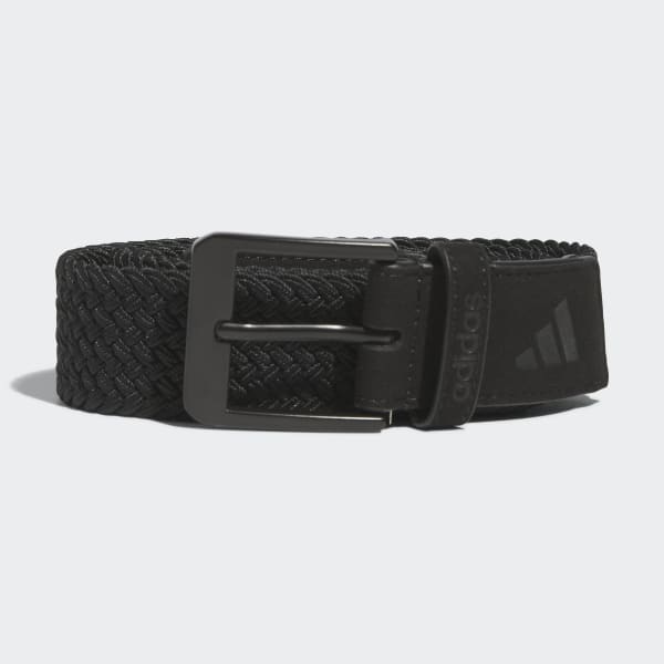 adidas Braided Stretch Belt - Black, Men's Golf