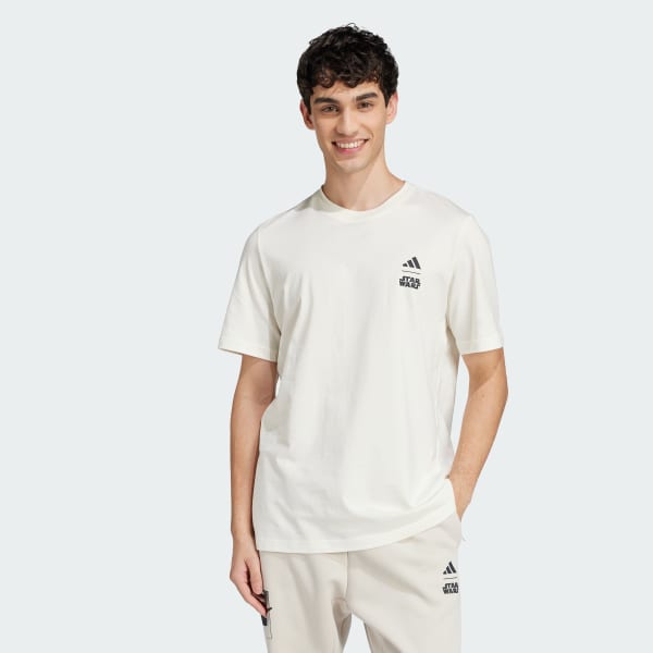 Blanc T-SHIRT GRAPHISME DANS LE DOS ADIDAS STAR WARS THE MANDALORIAN COUPE STANDARD