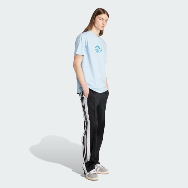 Blue adidas Originals Sunset Trefoil Tee