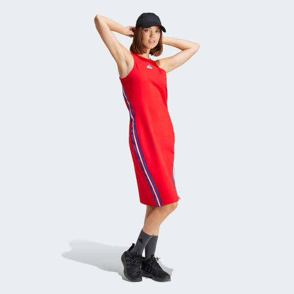 Rot Future Icons 3-Streifen Kleid