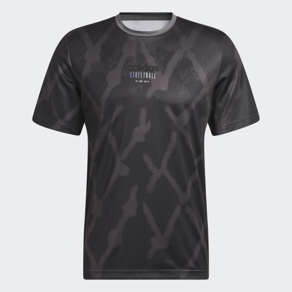 Xam Áo Thun Graphic Phủ Họa Tiết Streetball