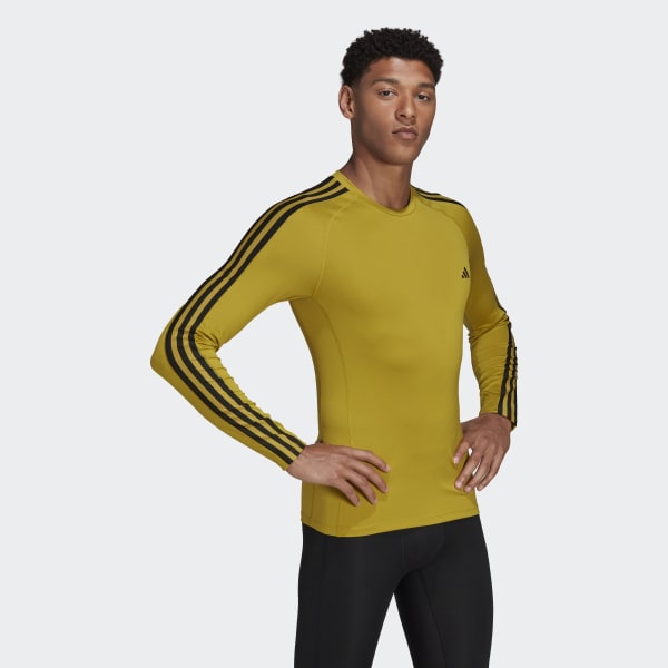 Verde Maglia da allenamento Techfit 3-Stripes Long Sleeve DB108