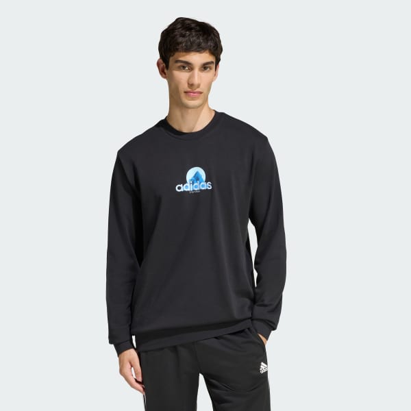 adidas OUTDOOR CLIMBING GRAPHIC SWEATSHIRT - Black | Free Shipping