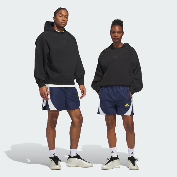 สีน้ำเงิน กางเกงขาสั้นผ้าทอ adidas Basketball