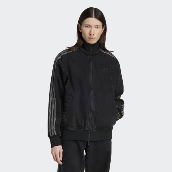 パーカー・フーディ Adidas Adicolor Denim Firebird Track Top True Black Denim Men's jackets adidas Adicolor Denim Firebird Track Top True