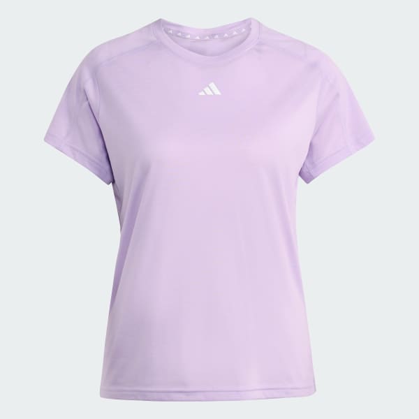 Purple AEROREADY Train Essentials Minimal Branding Crewneck Tee