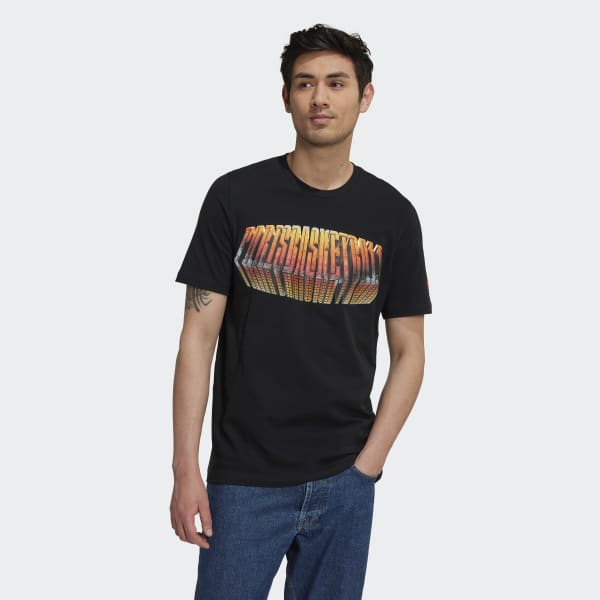 Svart adidas x Paris Basketball Carpenter T-skjorte EKH20