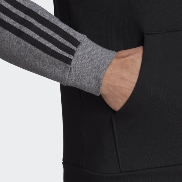 Czerń Essentials Mélange French Terry Hoodie TU545