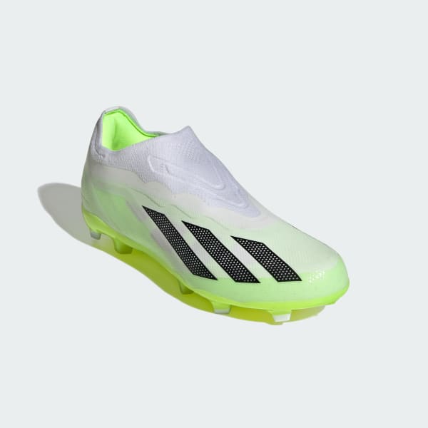 adidas X Crazyfast.1 Laceless Firm Ground Soccer Cleats - White | Kids ...