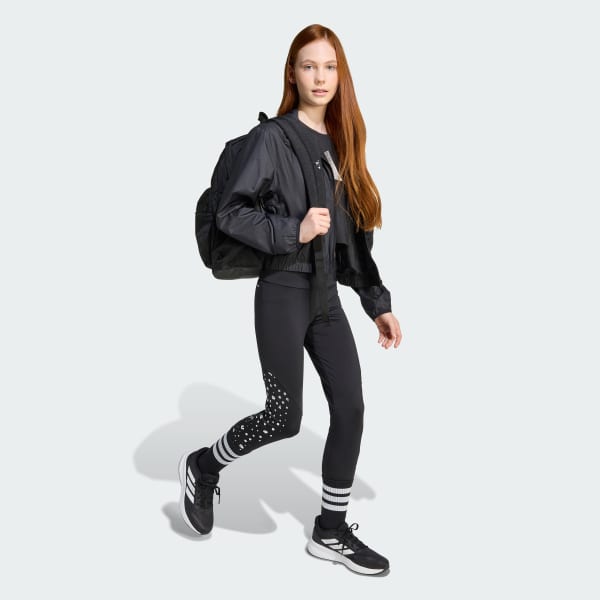 Negro Mallas Glam estampadas esenciales para entrenar para niñas