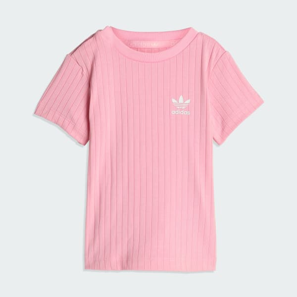 Pink REGULAR WIDE RIB SHORT T-SHIRT SET