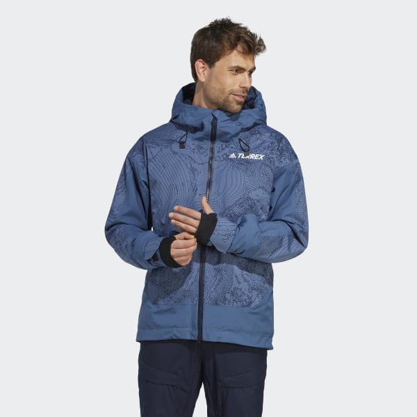 Niebieski Terrex 2-Layer Insulated Snow Graphic Jacket MLT14