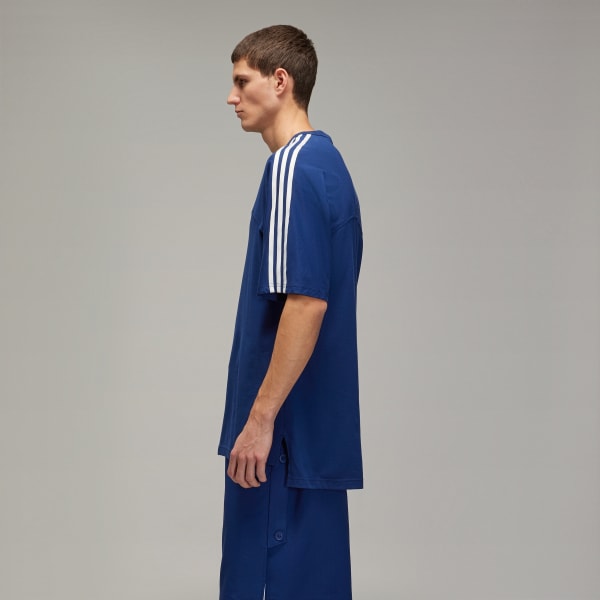 Bla Y-3 3-Stripes Short Sleeve T-skjorte