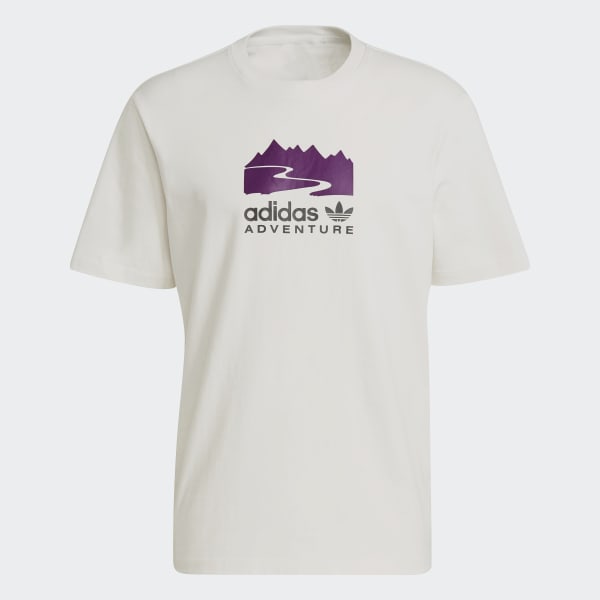 Branco T-shirt adidas Adventure JLA36