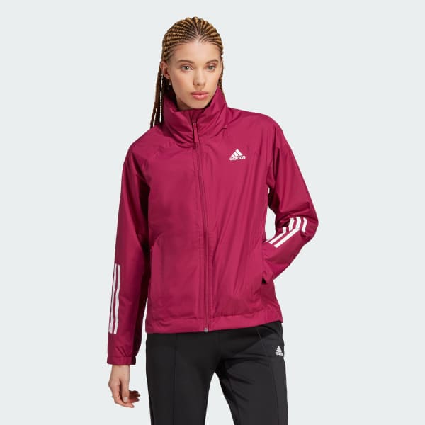 Bordowy BSC 3-Stripes RAIN.RDY Jacket