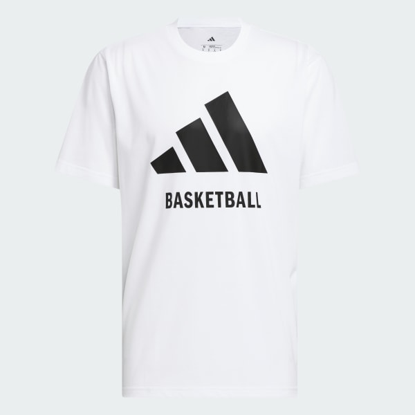 White adidas Basketball Tee