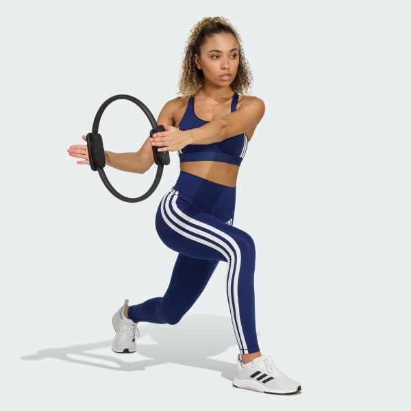 Azul Licras 7/8 Optime Essentials 3 Tiras Pretina Alta