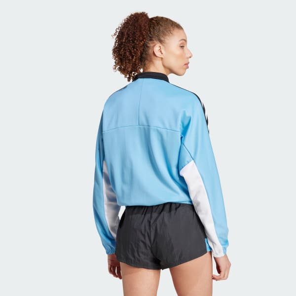 Azul Casaca Deportiva Tiro Cut 3 Tiras
