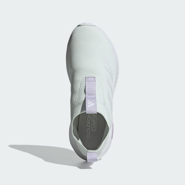 Adidas cloudfoam white and green deals