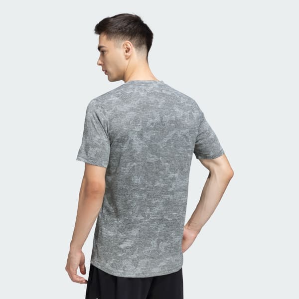 Grey adidas Training AOP Tee