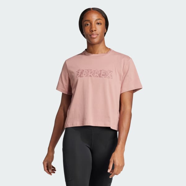 Rosado Polera Terrex Estampada