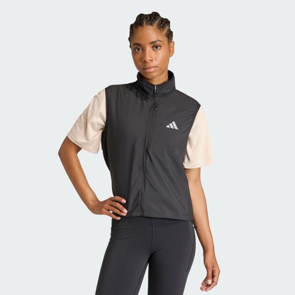 Noir Veste sans manches de running adi365 Essentials