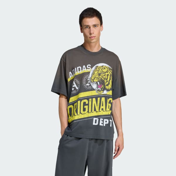 adidas ORIGINALS DEPT. GRAPHIC TEE N/A - Grey | Free Shipping with