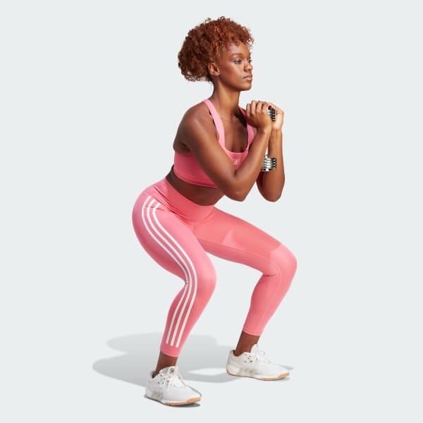 adidas Optime TrainIcons 3-Stripes 7/8 Leggings - Pink | Women's Training |  adidas US