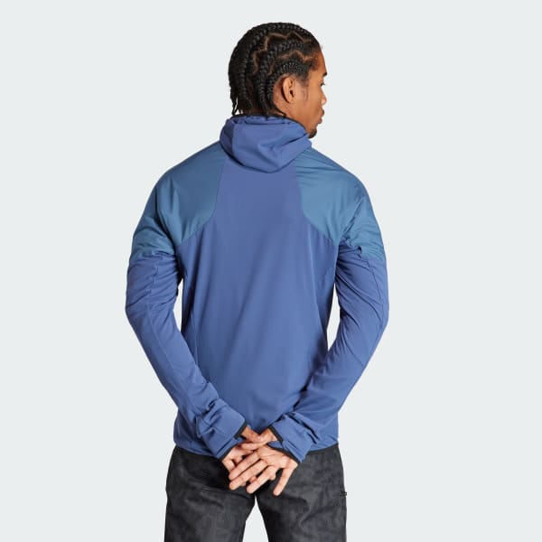 Blue Techrock Ultralight 1/2-Zip Hooded Fleece Jacket