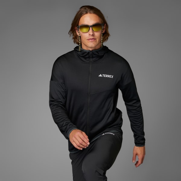 zwart Terrex Xperior CLIMAWARM Light Fleece Capuchonjack