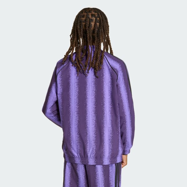 สีม่วง เสื้อแทรคทรงหลวม ADIDAS MINECRAFT SST